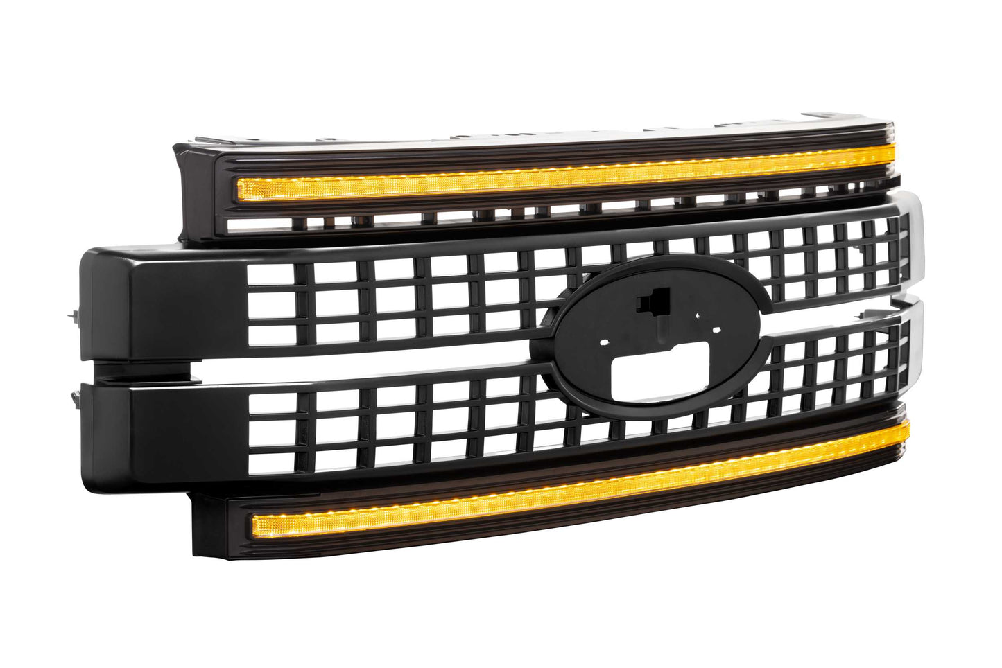 XBG LED Grille: Ford Super Duty (17-19) (Unfinished / Amber DRL)