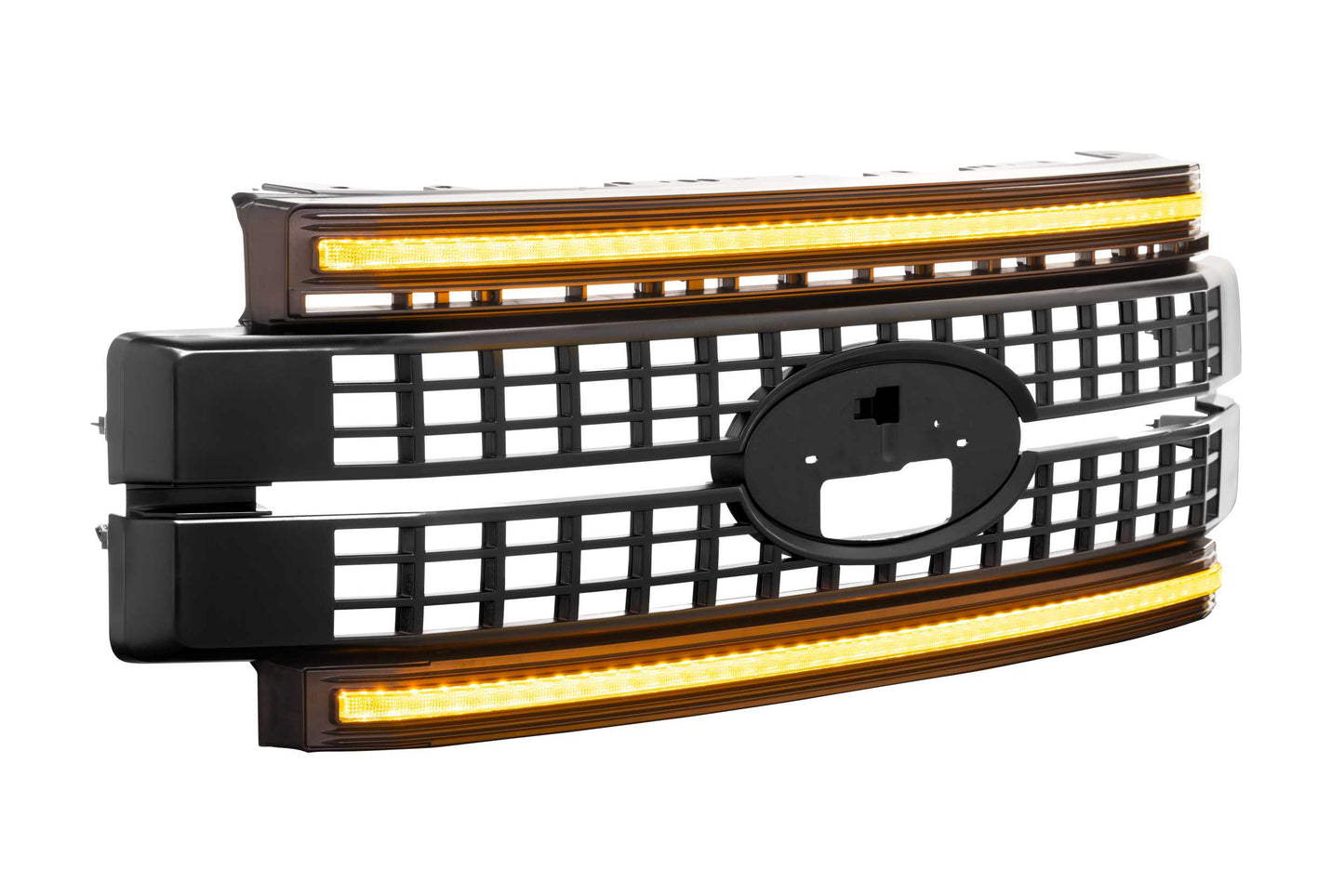 XBG LED Grille: Ford Super Duty (17-19) (Unfinished / Amber DRL)