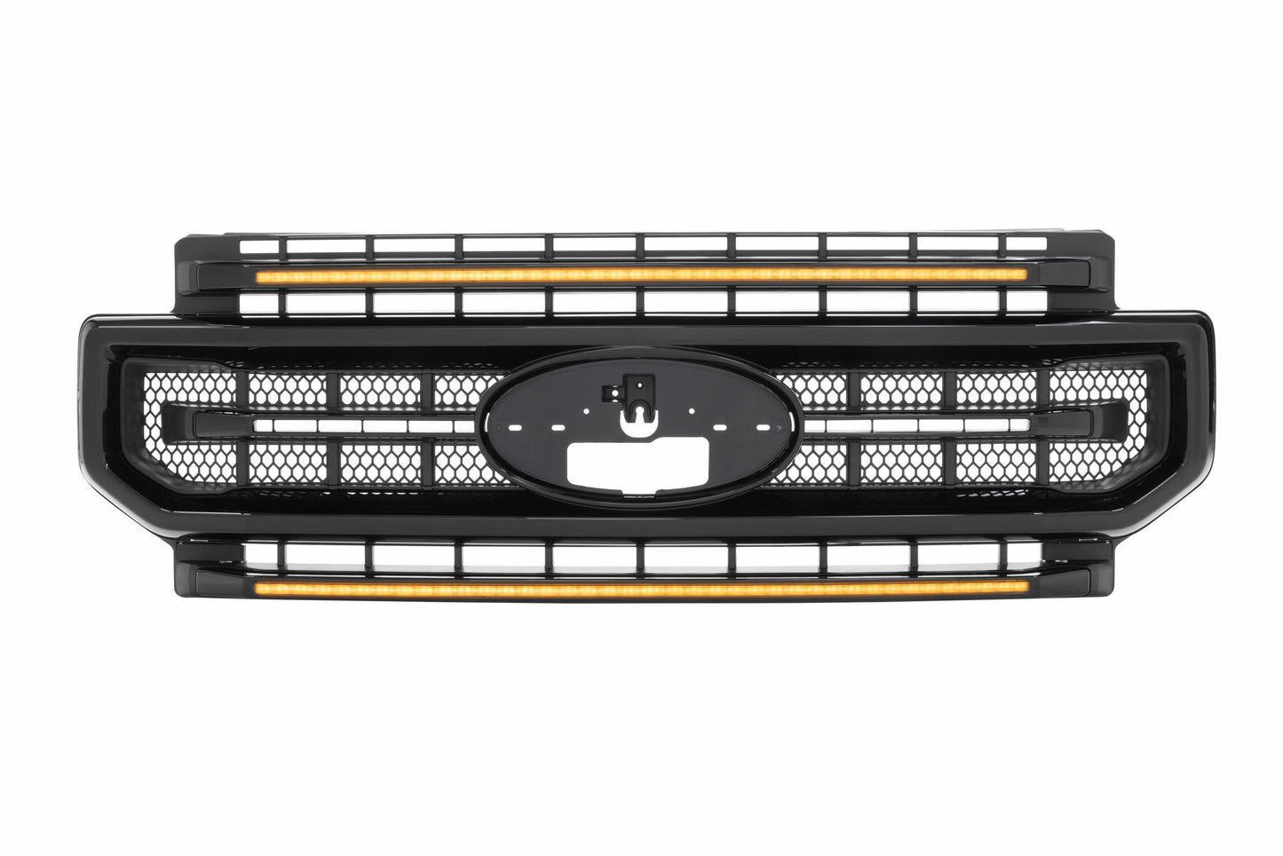 XBG LED Grille: Ford Super Duty (20-22) (Gloss Black / Amber DRL)