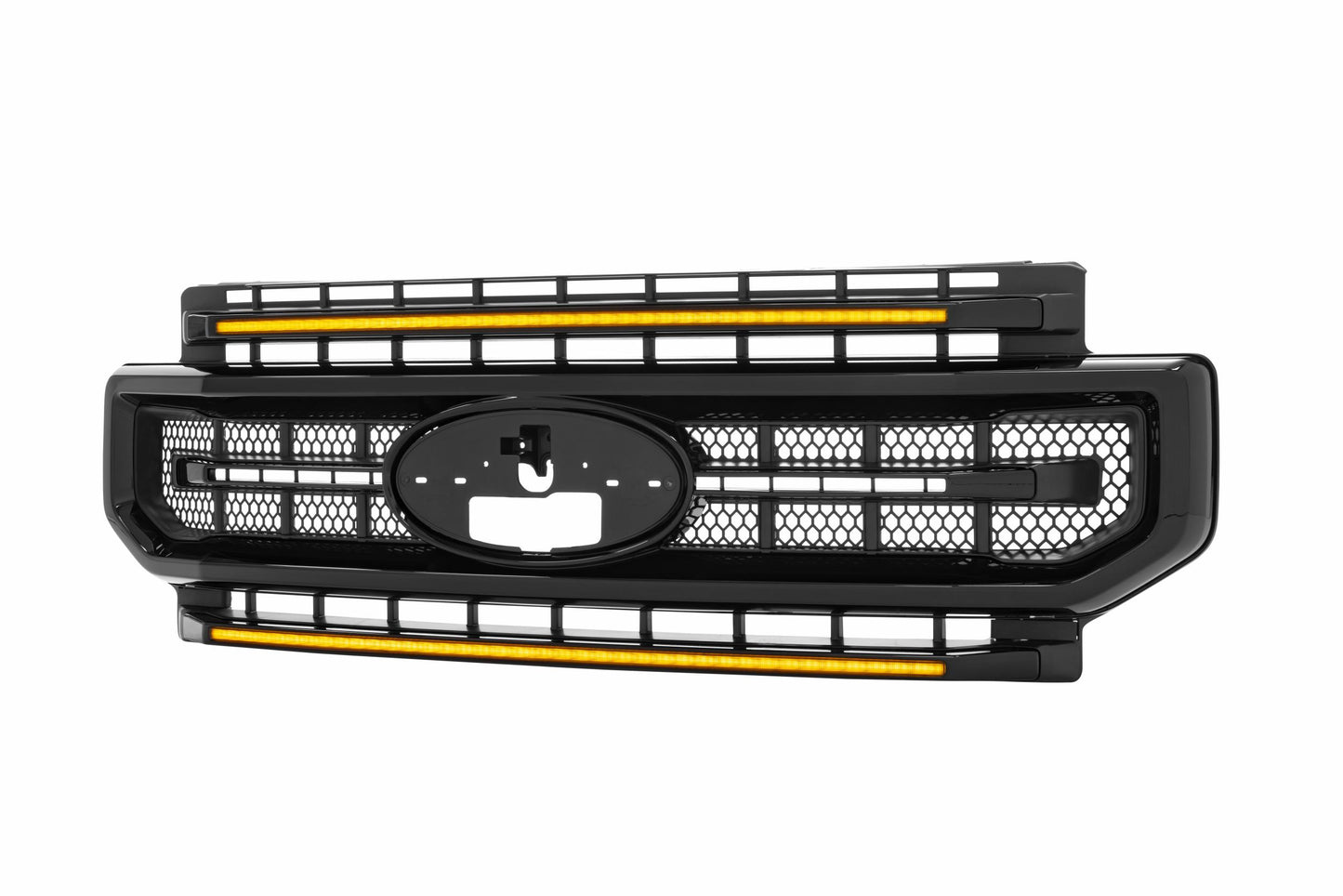 XBG LED Grille: Ford Super Duty (20-22) (Gloss Black / Amber DRL)
