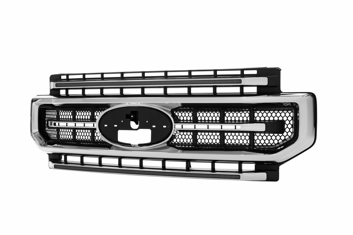 XBG LED Grille: Ford Super Duty (20-22) (Chrome Finish / White DRL)