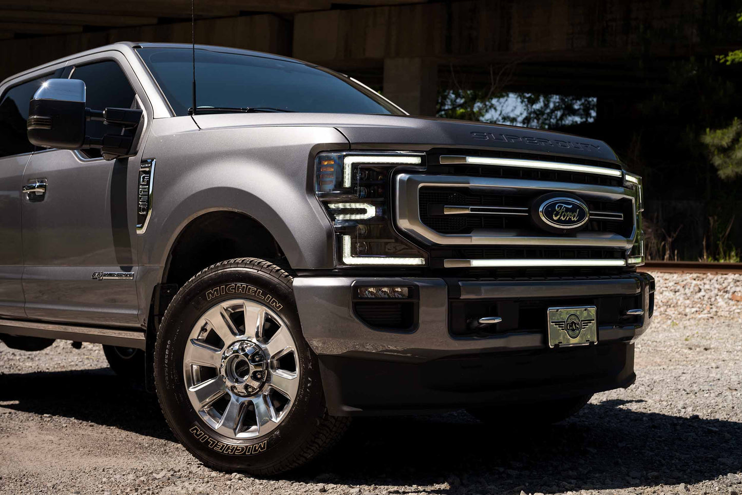 XBG LED Grille: Ford Super Duty (20-22) (Chrome Finish / White DRL)