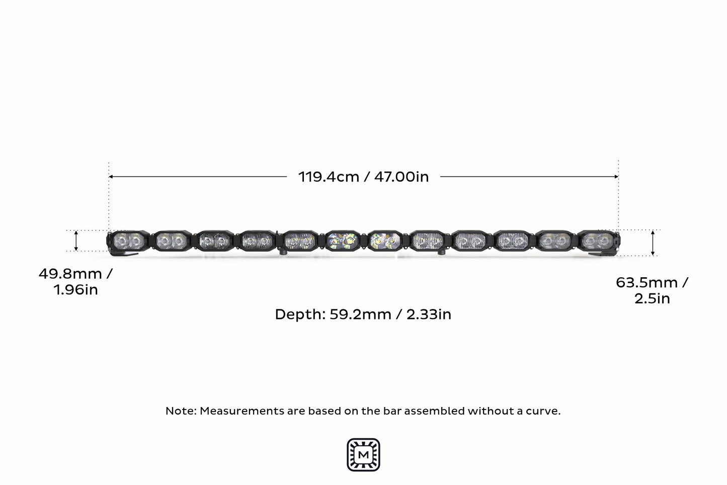 Single-Row BangerBar: 12 Pod / 47"