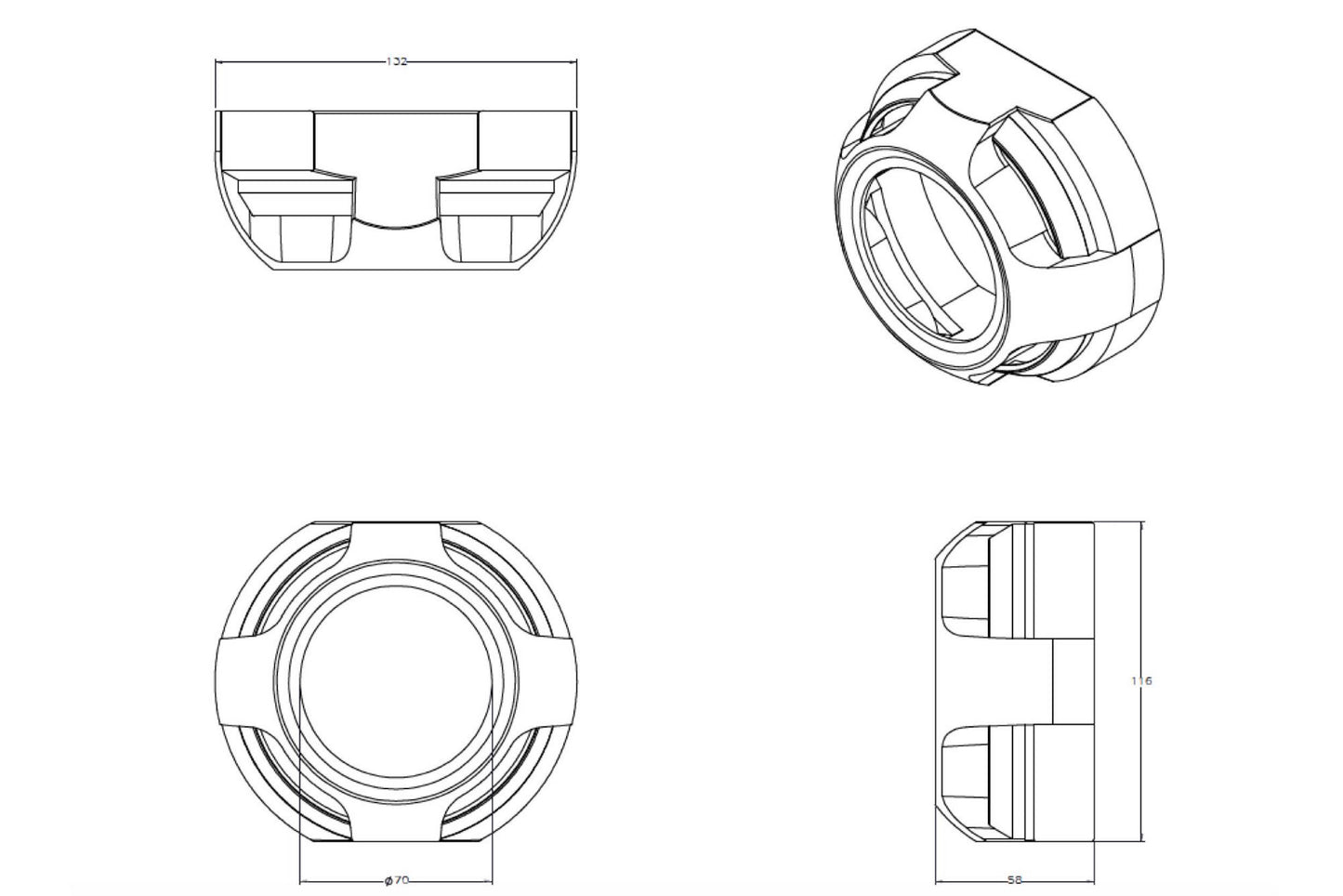 Apollo 2.0 Full Circle Projector Shroud