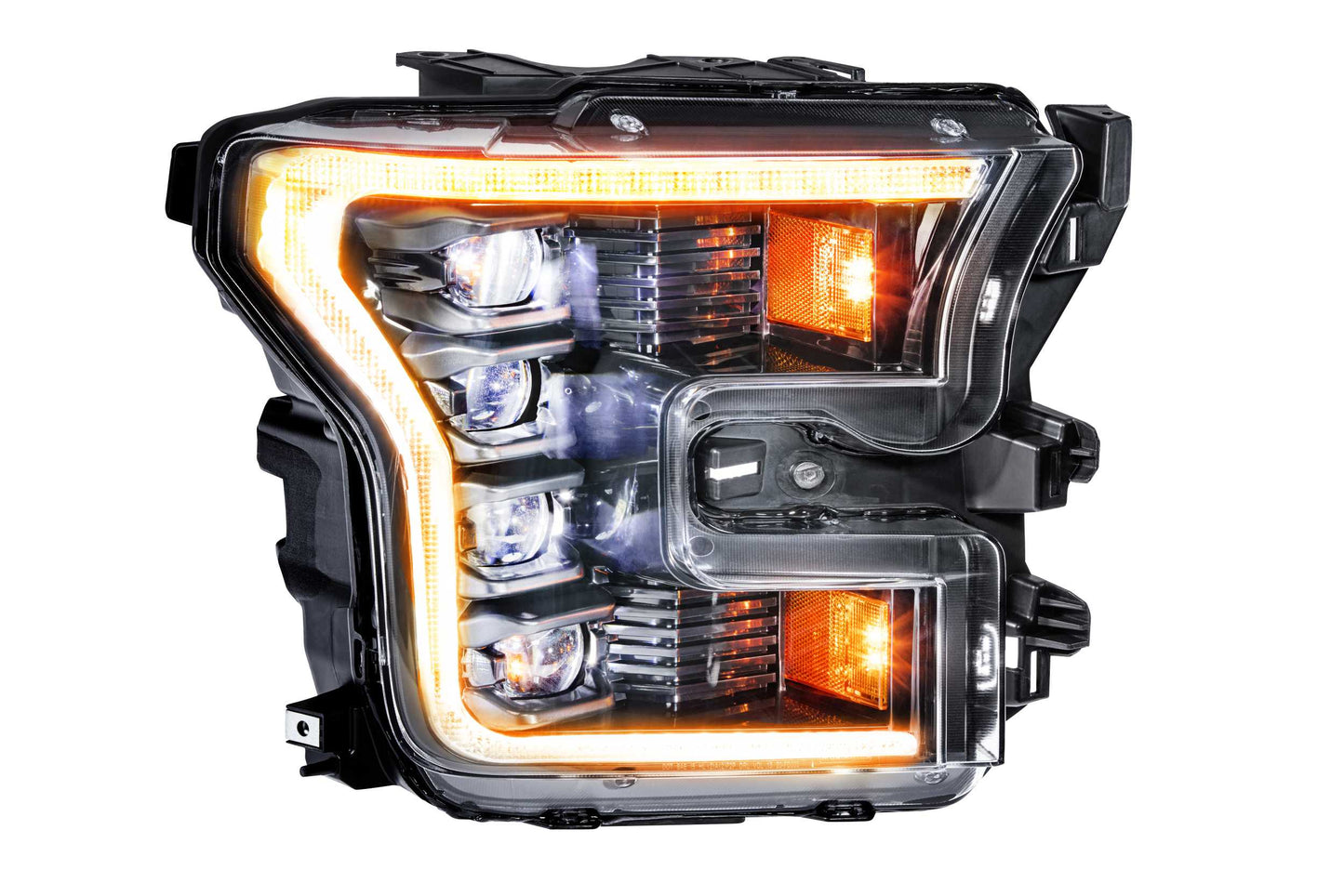 XB LED Headlights: Ford F150 (15-17) (Pair / ASM / Amber DRL) (Gen 2)