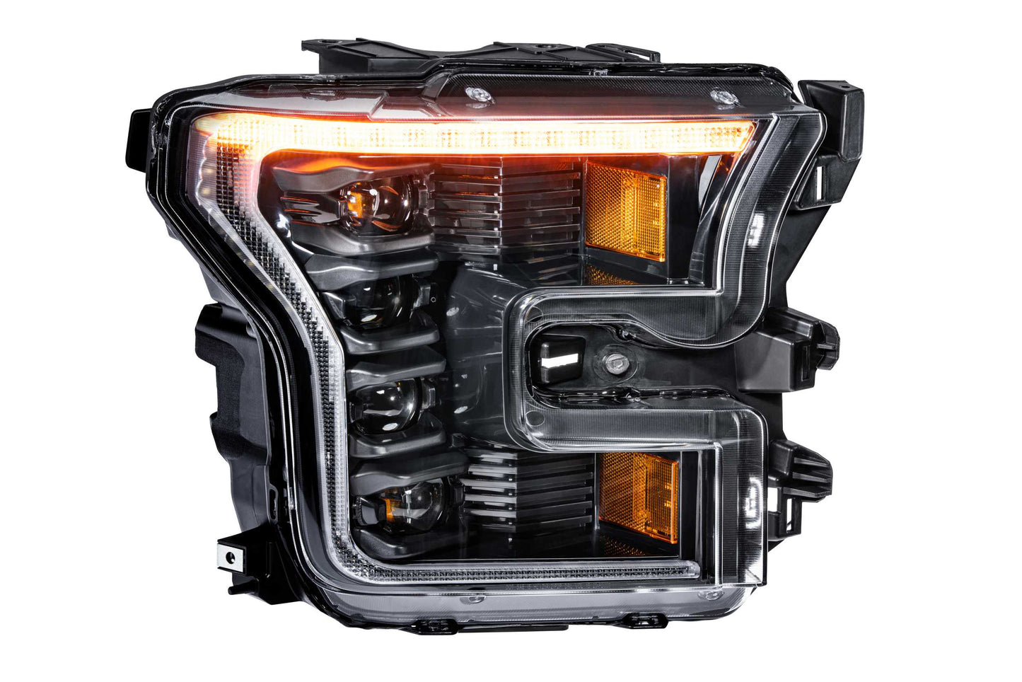 XB LED Headlights: Ford F150 (15-17) (Pair / ASM / Amber DRL) (Gen 2)