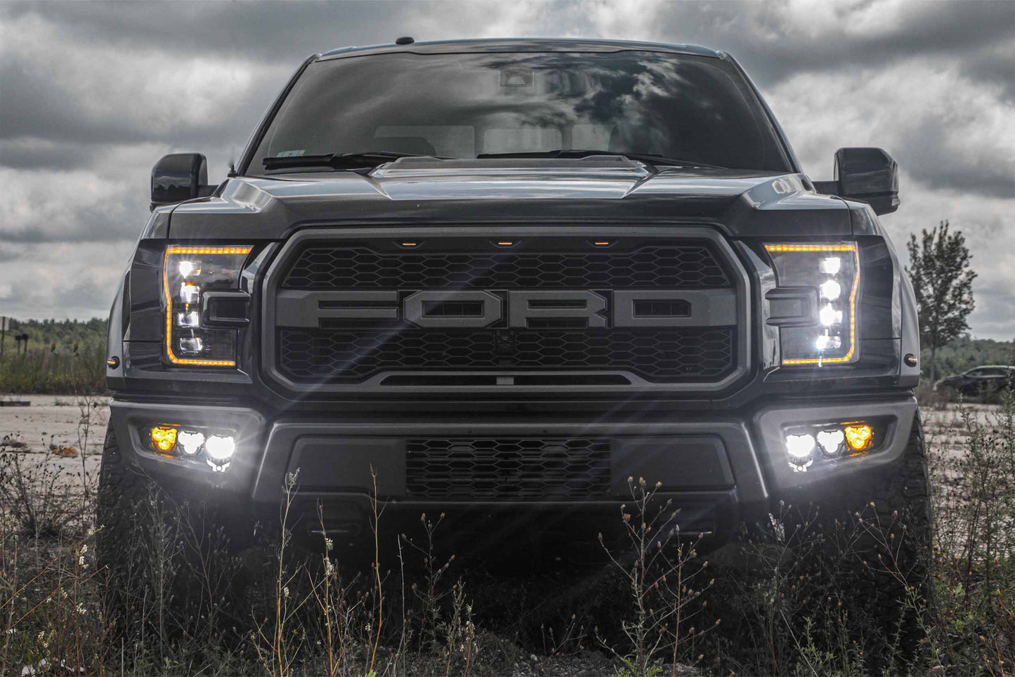 XB LED Headlights: Ford F150 (15-17) (Pair / ASM / Amber DRL) (Gen 2)