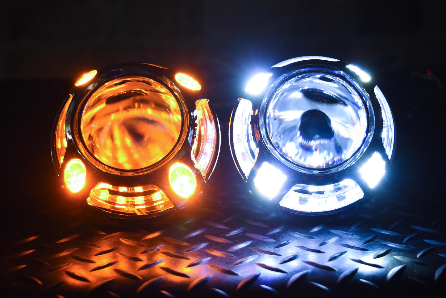 Panamera 2.0 Projector Shroud (White/Amber LED Switchback)