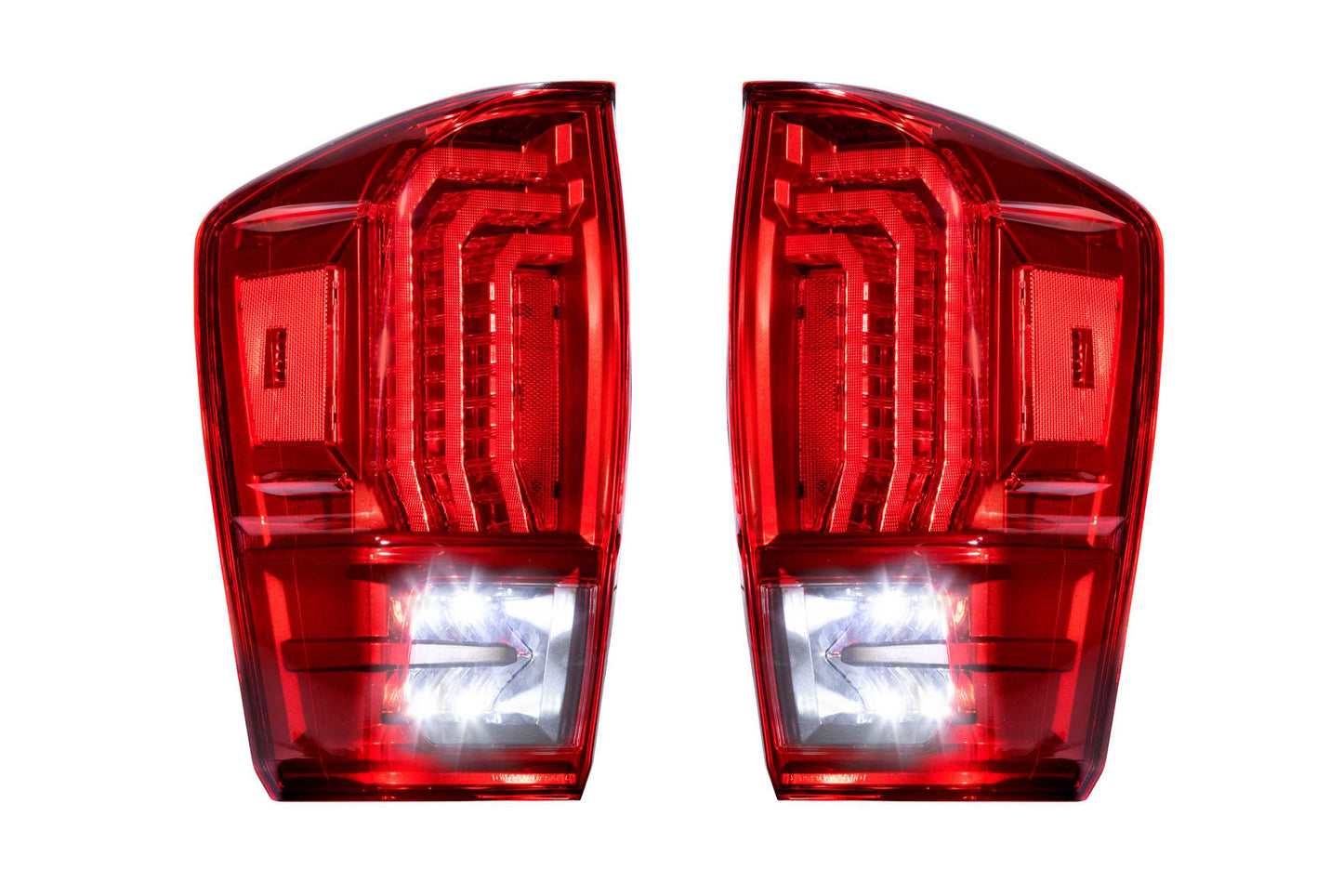 XB LED Tail Lights: Toyota Tacoma (16-23) (Pair / Red Lens)