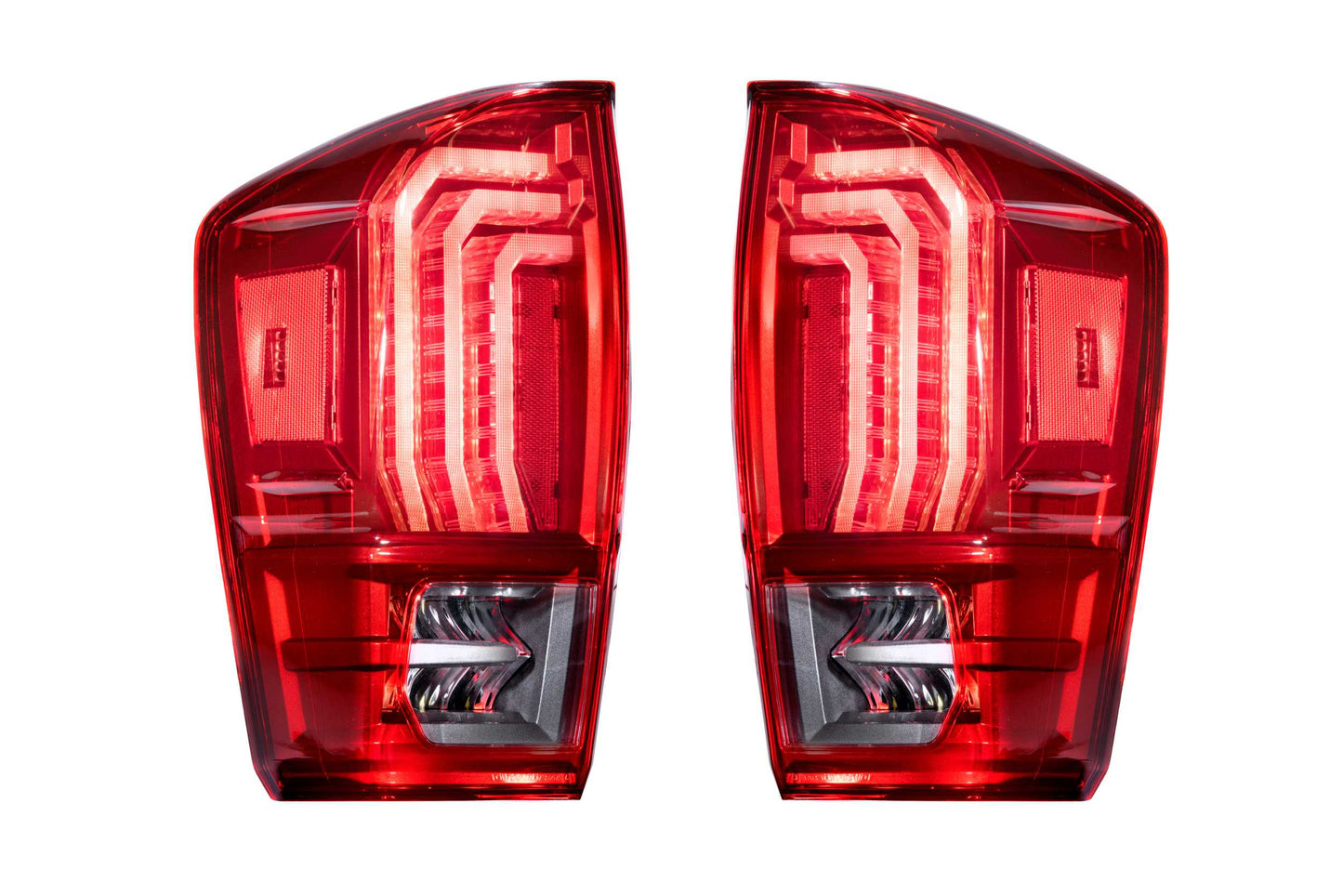 XB LED Tail Lights: Toyota Tacoma (16-23) (Pair / Red Lens)