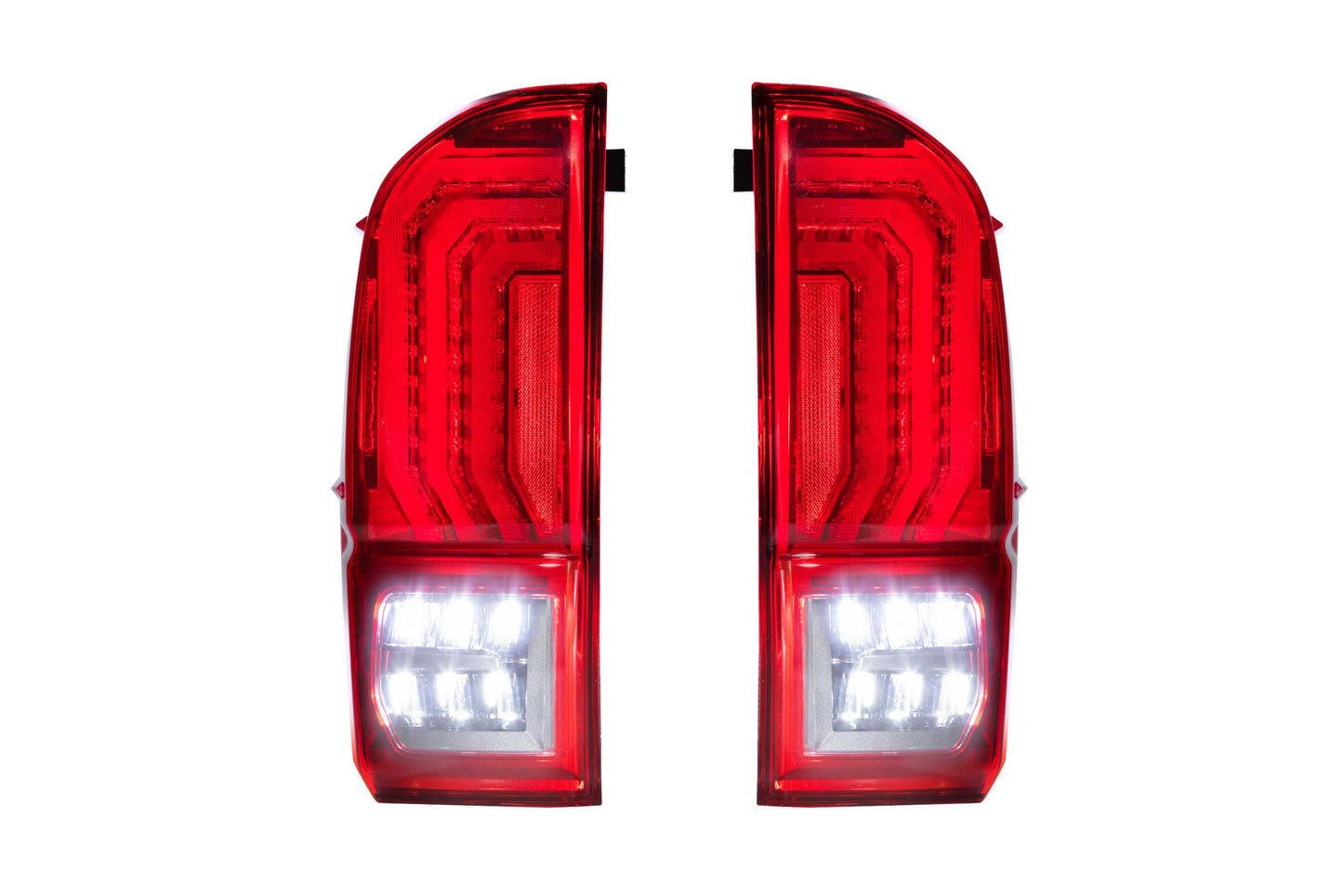 XB LED Tail Lights: Toyota Tacoma (16-23) (Pair / Red Lens)