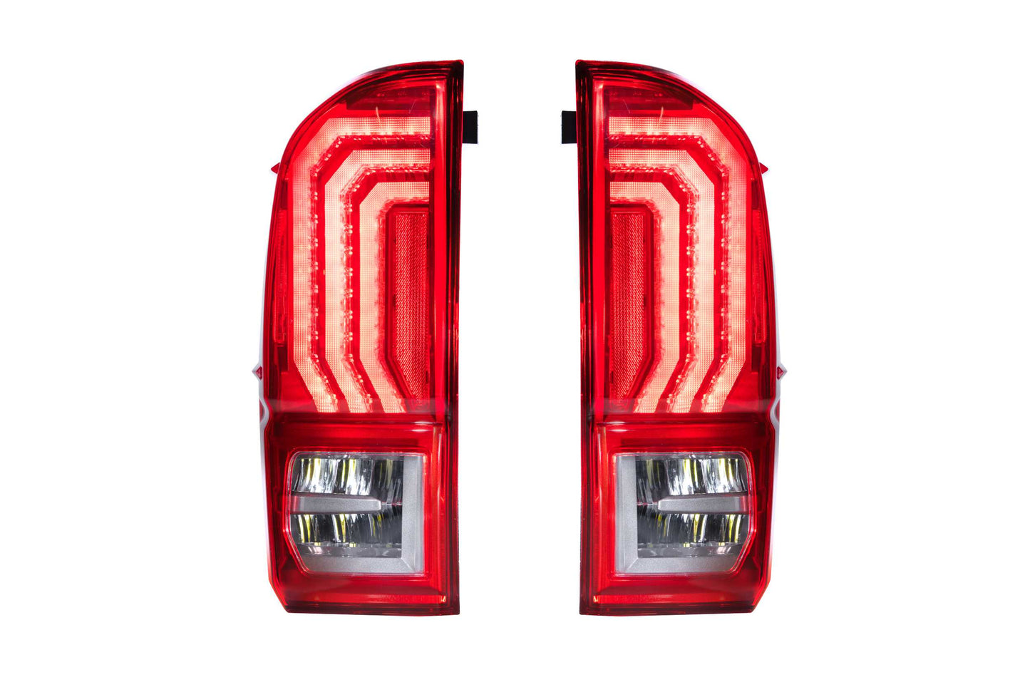 XB LED Tail Lights: Toyota Tacoma (16-23) (Pair / Red Lens)