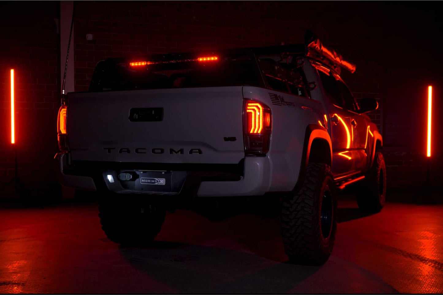 XB LED Tail Lights: Toyota Tacoma (16-23) (Pair / Red Lens)