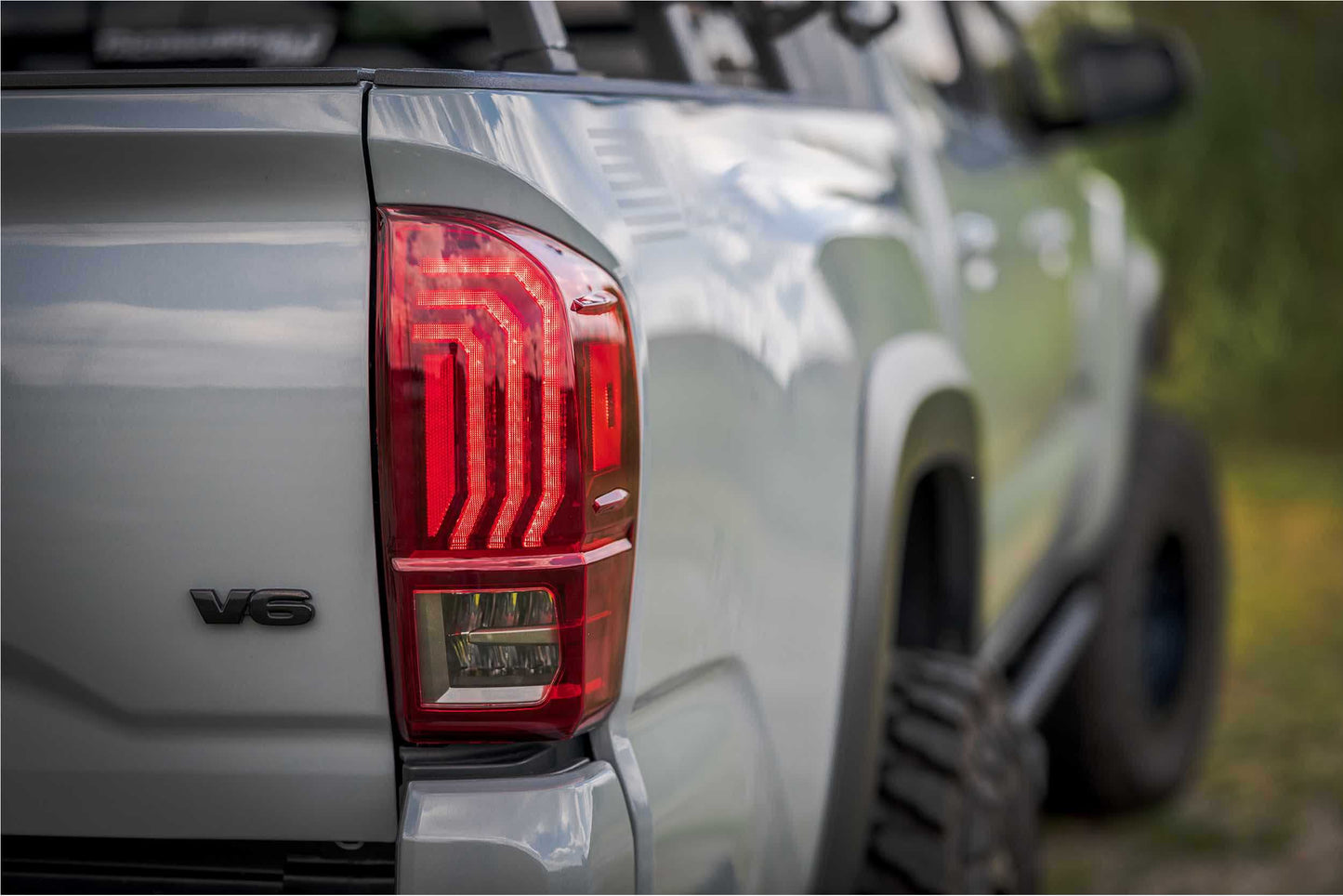 XB LED Tail Lights: Toyota Tacoma (16-23) (Pair / Red Lens)