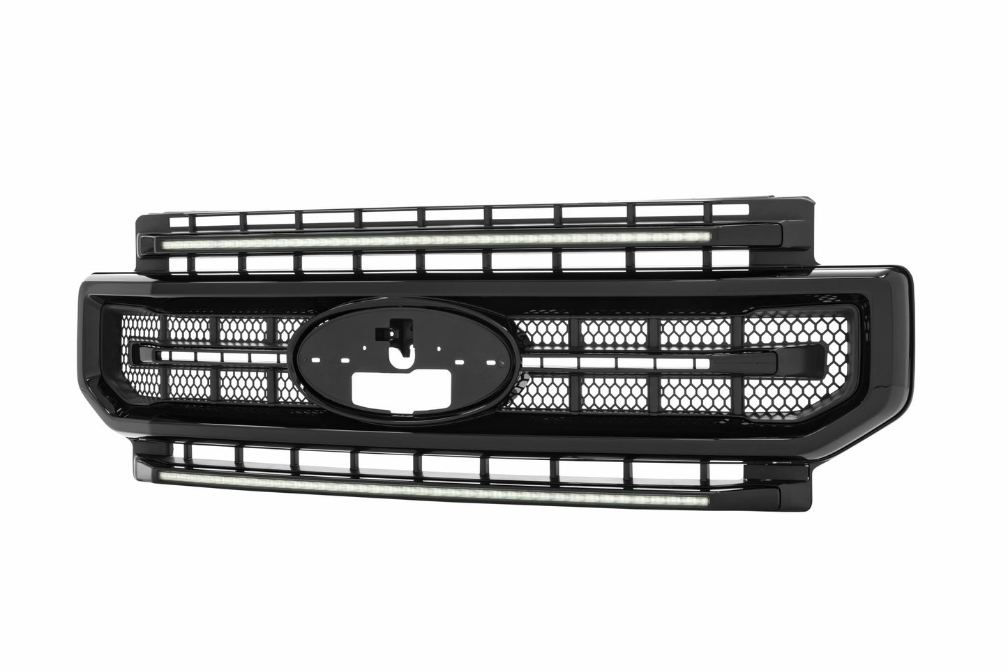 XBG LED Grille: Ford Super Duty (20-22) (Gloss Black / White DRL)