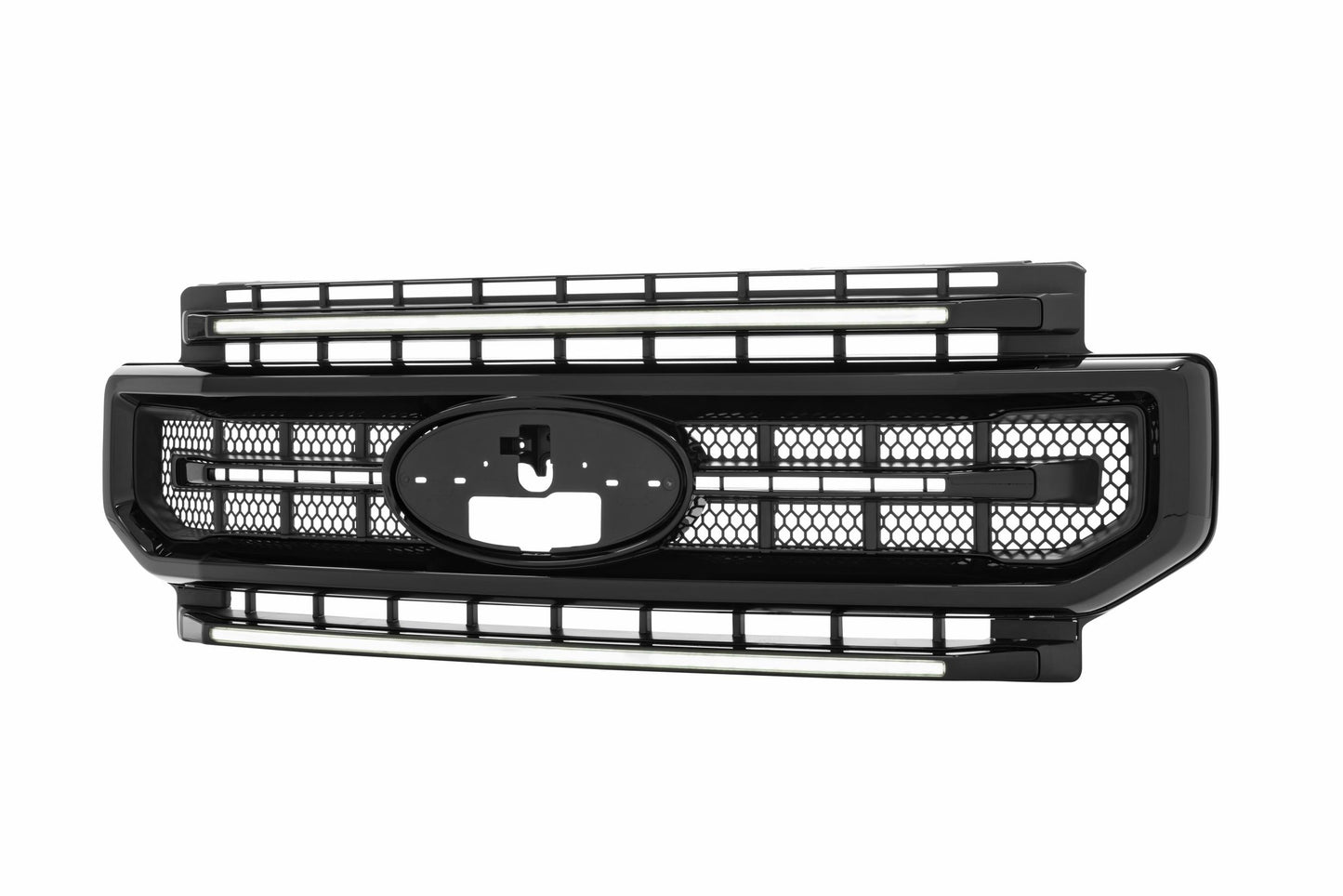 XBG LED Grille: Ford Super Duty (20-22) (Gloss Black / White DRL)