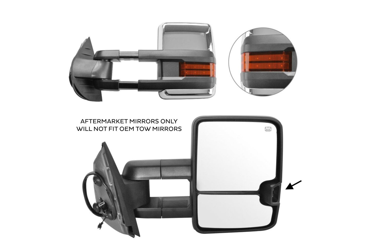 XB LED Outer Tow Mirror Lights: Silverado / Sierra (Pair)