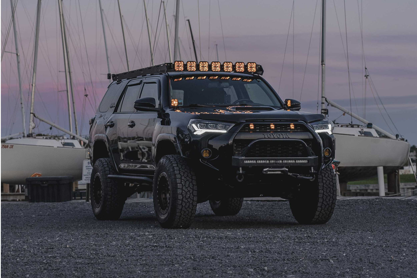 Carbide LED Headlights: Toyota 4Runner (14-23) (Pair / Clear Sidemarker)