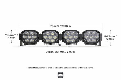 Triple-Row BangerBar: 4 Pod / 29"