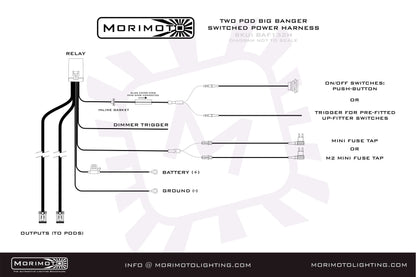 Morimoto Switched Power Harness: BigBanger (2x Pods)