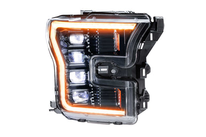 XB LED Headlights: Ford F150 (15-17) (Pair / ASM / Amber DRL) (Gen 2)