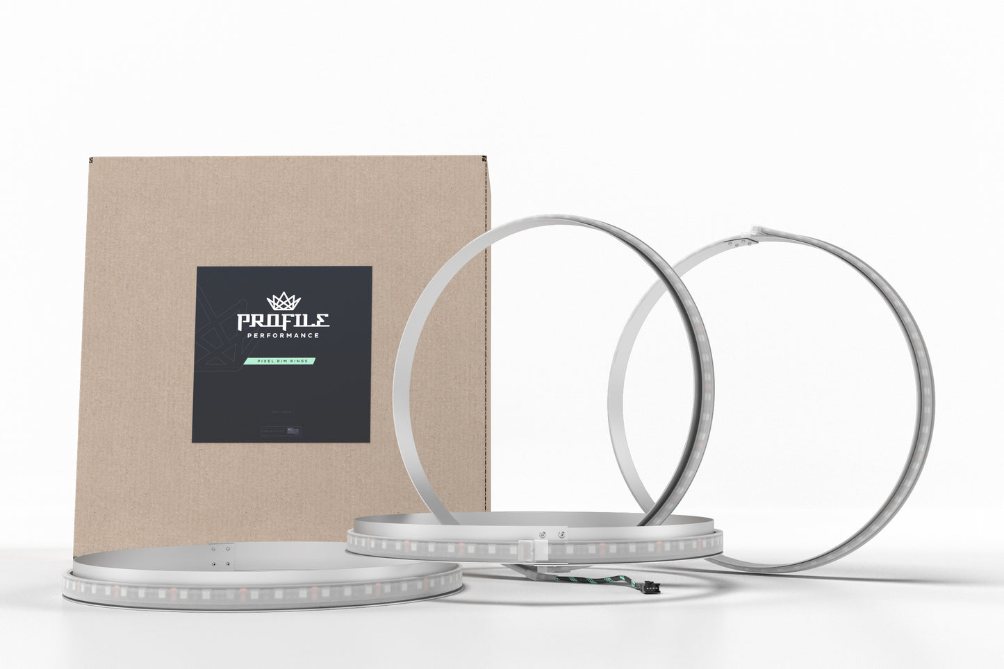 Profile Pixel Wheel Rings: 15.5in (4 Pc Set / RGBW)