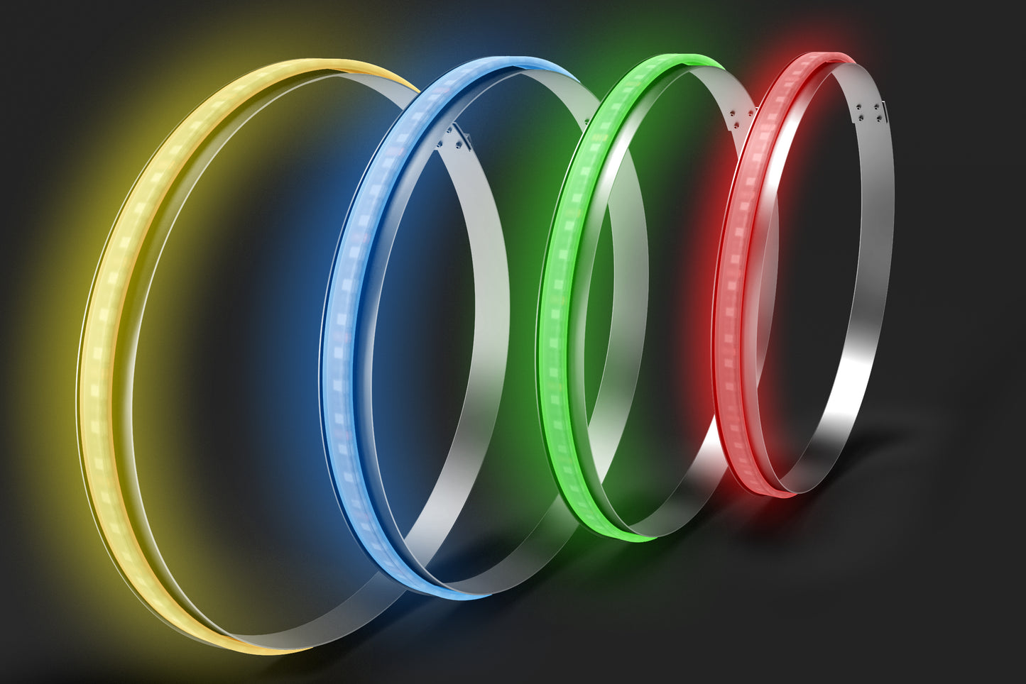 Profile Pixel Wheel Rings: 15.5in (4 Pc Set / RGBW)