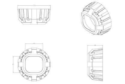 Square: Gatling Gun 2.0 Projector Shroud