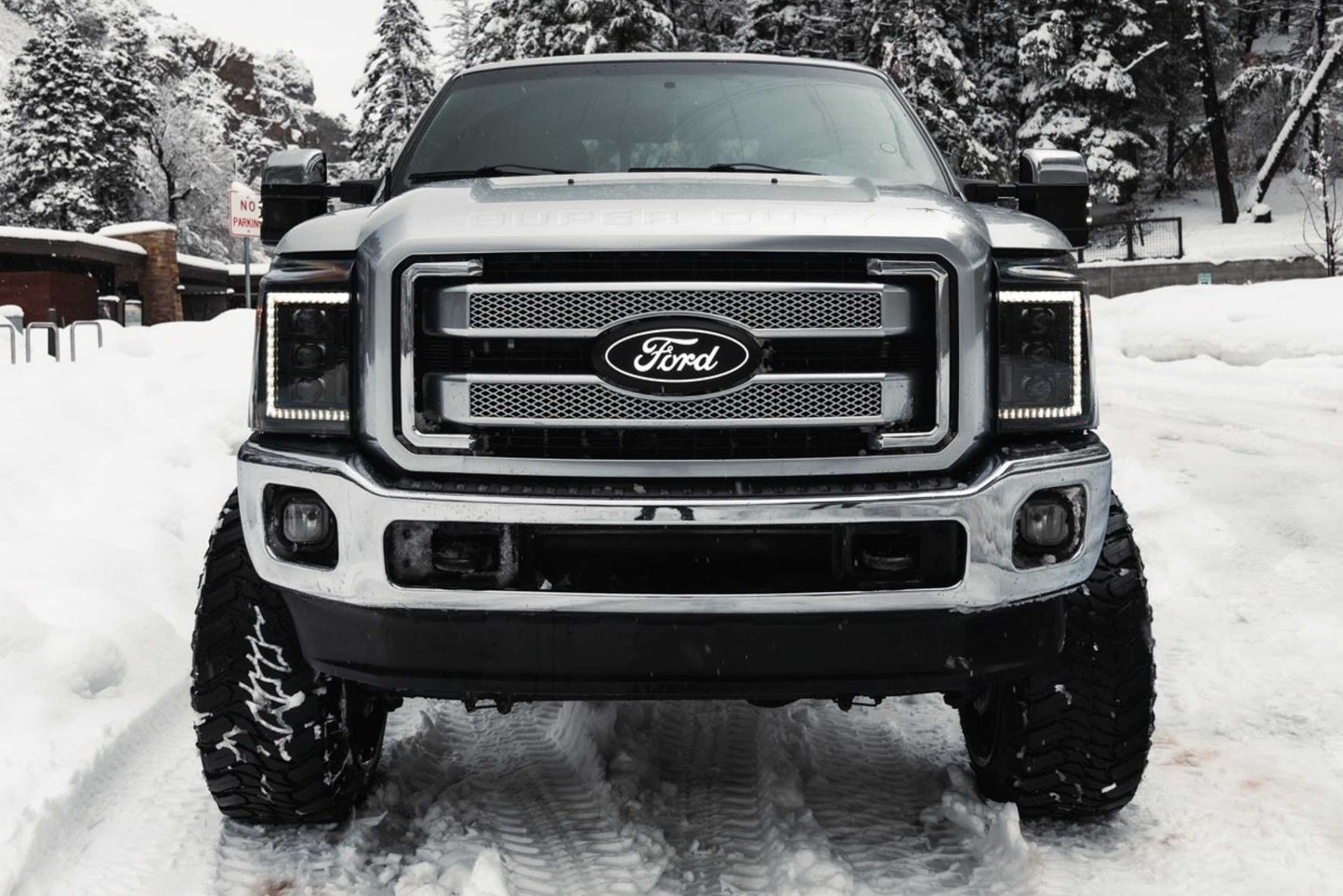 XB LED Headlights: Ford Super Duty (11-16) (Pair / White DRL)