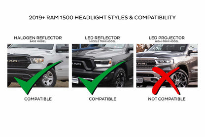 XB LED Headlights: Dodge Ram 1500 (2019+) (Pair / ASM)(Gen 2)