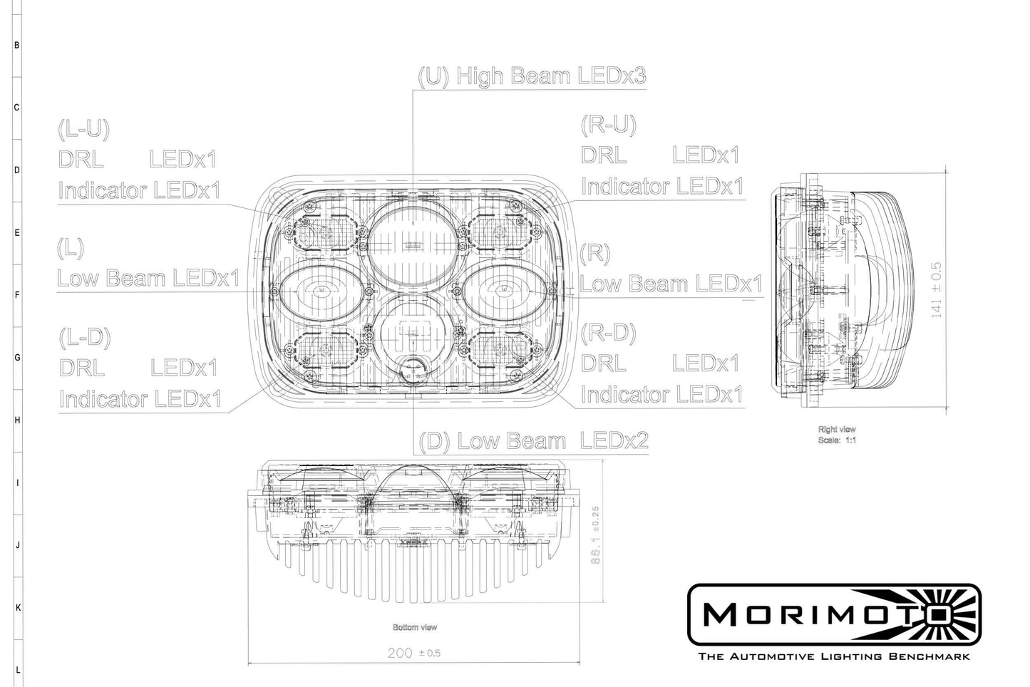Sealed Beam: Morimoto Sealed5 (5x7)