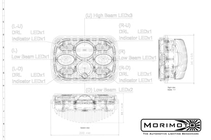 Sealed Beam: Morimoto Sealed5 (5x7)