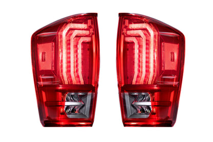 XB LED Tail Lights: Toyota Tacoma (16-23) (Pair / Red Lens)