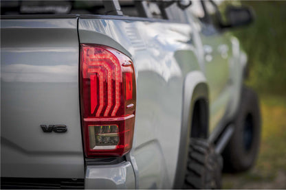 XB LED Tail Lights: Toyota Tacoma (16-23) (Pair / Red Lens)