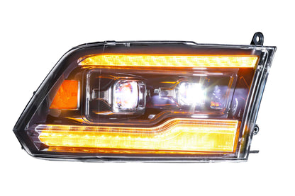 XB LED Headlights: Dodge Ram (09-18) (Pair / Amber DRL)