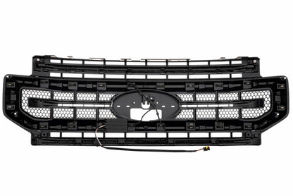 XBG LED Grille: Ford Super Duty (20-22) (Gloss Black / White DRL)
