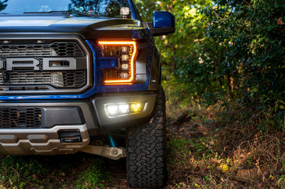 Morimoto 4Banger Triple Fog Kit: 17-20 Raptor (brackets and harness)
