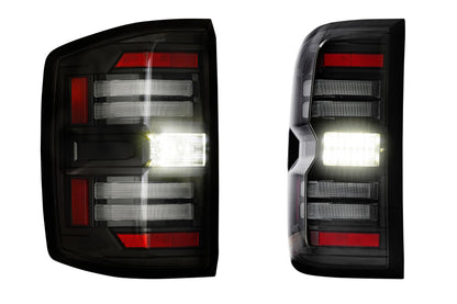 XB LED Tail Lights: Chevy Silverado (14-19) (Pair / Smoked) (Gen 2)