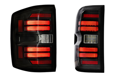 XB LED Tail Lights: Chevy Silverado (14-19) (Pair / Smoked) (Gen 2)